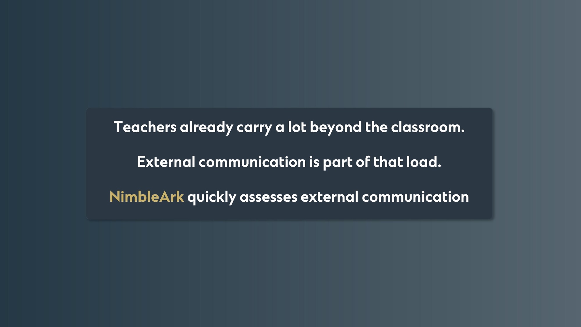 NimbleArk for education campaign, section 6 of 9: External Communication